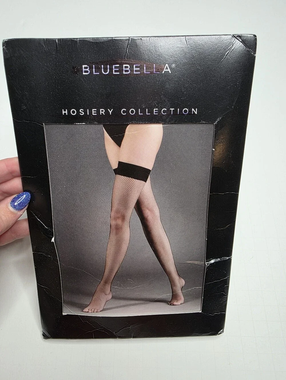 Bluebella Fishnet Hold Up Stockings Black New Small